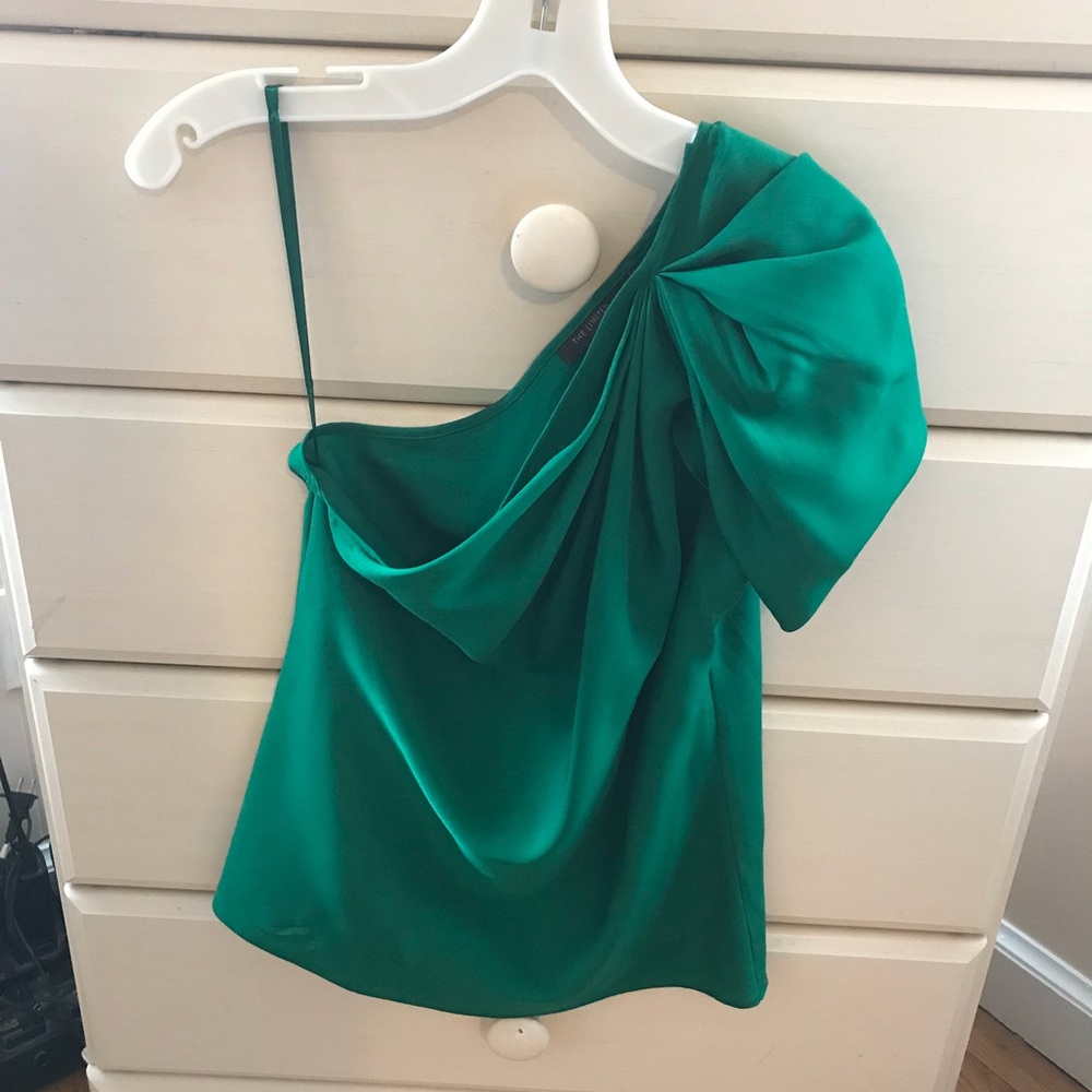 Green Limited one shoulder blouse
